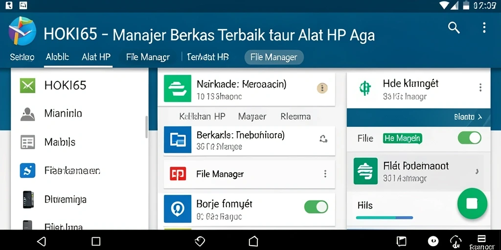 Screenshot antarmuka HOKI65 yang menampilkan fungsi File Manager.