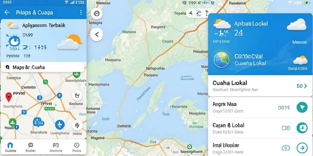 Antarmuka aplikasi PPV99 yang menampilkan informasi cuaca terkini.