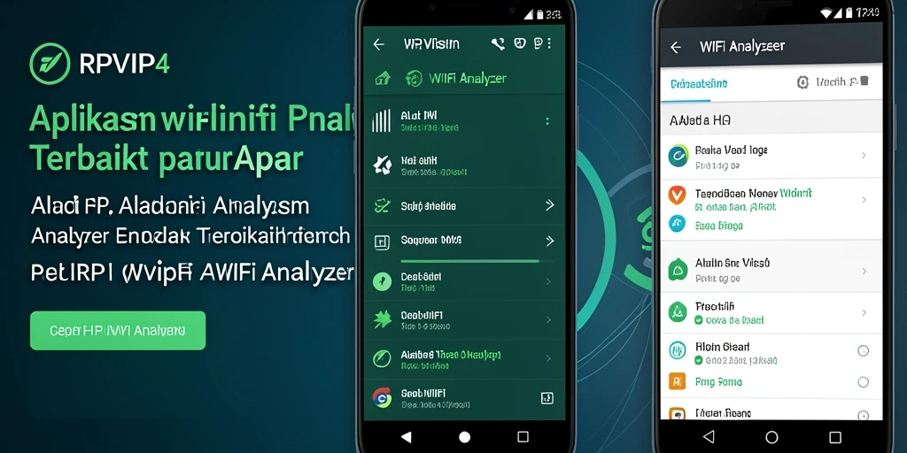 Tampilan antarmuka RPVIP4 yang menampilkan analisis jaringan WiFi.