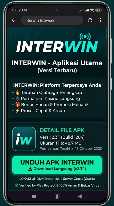 Tampilan halaman APK interwin